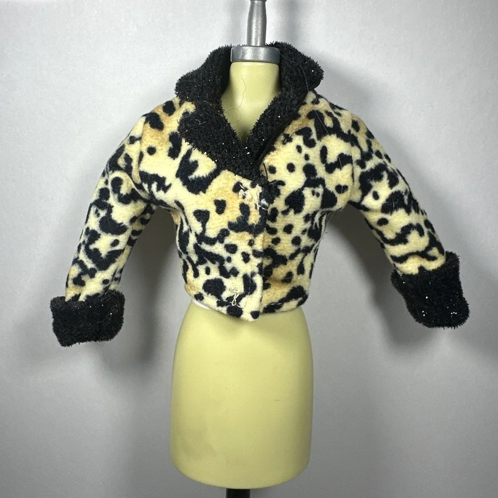 Vintage Mattel Barbie 1998 Fashion Avenue Boutique Leopard Prints Jacket